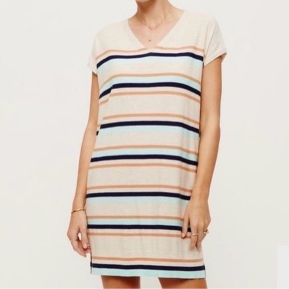 Lou & Grey Dresses & Skirts - Lou&Grey Striped Short Sleeve Dress SZ M